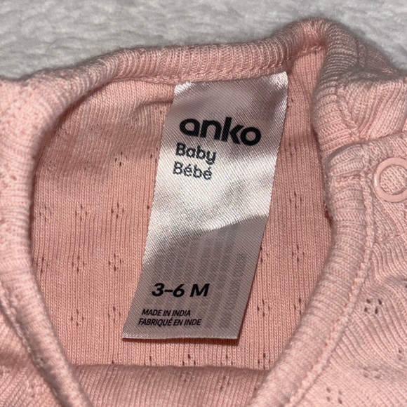 (3 for $10) ANKO Pink Baby onesie Bodysuit 100% cotton 3-6 months - Picture 6 of 8